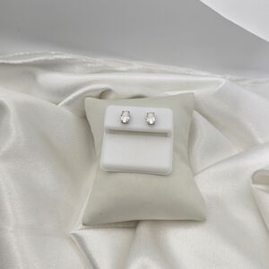 Sterling Silver 925 2ctw Oval Cut Moissanite Pushback Earrings